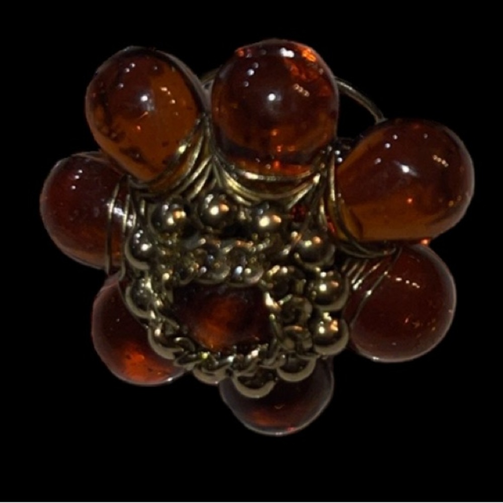 Artisan Made Large Statement Flower Ring Gold Twi… - image 2